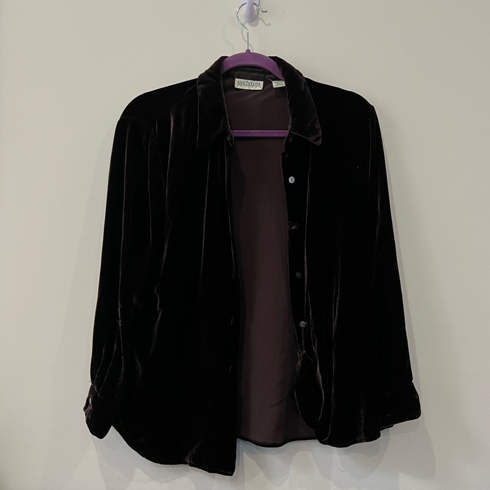Vintage Velvet shirt cardigan